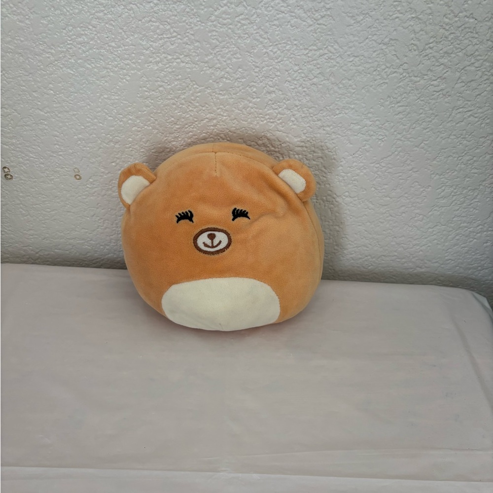 Squishmallows Tan and White Bear Accent Pillow